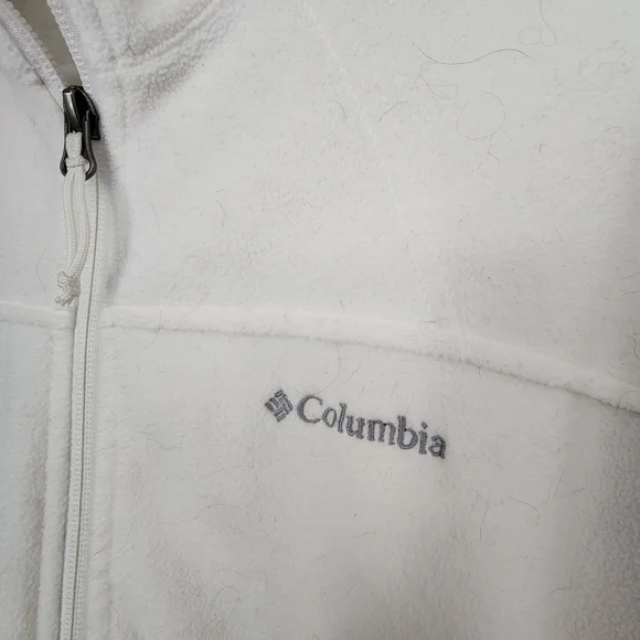 Columbia White Fleece Jacket - Picture 3 of 6